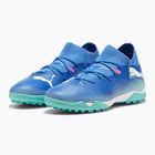 Încălțăminte de fotbal pentru copii PUMA Future 7 Match TT + Mid Jr bluemazing/puma white/electric peppermint