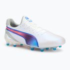 Încălțăminte de fotbal PUMA King Ultimate FG/AG puma white/bluemazing/flat light grey/sunset glow