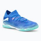 Încălțăminte de fotbal pentru copii PUMA Future 7 Match It + Mid Jr bluemazing/puma white/electric peppermint