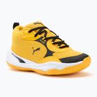 Încălțăminte de baschet pentru copii PUMA Playmaker Pro JR yellow sizzle/puma blackl