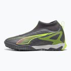 Încălțăminte de fotbal pentru copii  PUMA Ultra 5 Match+ LL TT + Mid Jr matte aged silver/yellow alert/puma aged silver