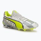 Încălțăminte de fotbal pentru bărbați  PUMA King Ultimate Forever FG/AG feather gray/electric lime/puma white/flat light gray