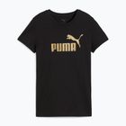 Tricou pentru femei PUMA ESS Metallic No. 1 Logo Tee puma black/metallic gold