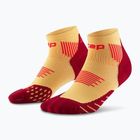 Șosete compresive pentru femei CEP Run Low Cut 5.0 marigold/burgundy
