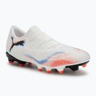 Încălțăminte de fotbal pentru bărbați PUMA Future 8 Match Low FG/AG puma white/puma black/glowing red