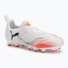 Încălțăminte de fotbal pentru copii PUMA Future 8 Match LL FG/AG Jr puma white/puma black/glowing red
