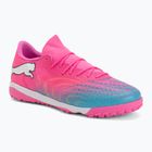 Încălțăminte de fotbal PUMA Future 9 Match Fusion TT poison pink/puma white/sun stream/bright aqua/puma black
