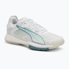 Încălțăminte de handbal pentru femei PUMA Accelerate Nitro SQD 4 Game On puma white/baltic sea blue/fresh water