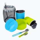 MSR 2 persoane Mess albastru / verde fluo set de vase de gătit pentru drumeții
