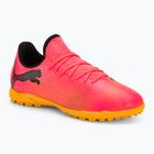 Încălțăminte de fotbal pentru copii PUMA Future 7 Play TT Jr sunset glow/puma black/sun stream