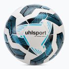 Minge de fotbal uhlsport Fairtrade Top Training Addglue white/black/fluo blue mărime 4