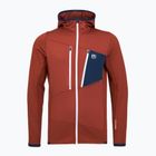 Bluză pentru bărbați ORTOVOX Fleece Grid Hoody clay orange
