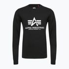Longsleeve polo pentru bărbați Alpha Industries Basic T black
