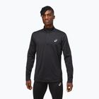 Bărbați ASICS Core Core 1/2 Zip de iarnă Top performanță negru de funcționare bluză de trening negru