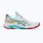 Încălțăminte de volei pentru femei ASICS Netburner Ballistic FF 4 alb/sticlă de mare
