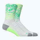 Șosete ASICS Performance Run Crew brilliant white/illum. green/vital green