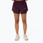 Pantaloni scurți de alergare pentru femei ASICS Nagino Run 2-N-1 dark aubergine