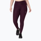 Colanți de alergare pentru femei ASICS Road High Waist Tight dark aubergine