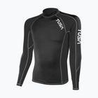 Bluză cu mânecă lungă pentru înot bărbați TUSA Black rashguard