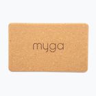 Cub pentru yoga Myga Cork Block brown