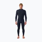 Costum de înot pentru bărbați O'Neill Hyperfreak 5/4+ mm Chest Zip Full black/black
