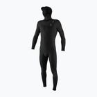 Costum de înot pentru bărbați O'Neill Hyperfreak 4/3+ mm Chest Zip with Hood black/black