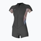 Costum de înot pentru femei O'Neill Bahia 2/1 Front Zip Spring graphite/desert bloom/drift blue