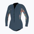 Spumă de înot pentru femei O'Neill Bahia 2/1 Front Zip Short Spring Copen blue/painted tropics/copen blue