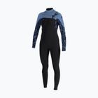 Costum de înot pentru femei O'Neill Epic 5/4 mm Chest Zip Full black/stormy palm/faded denim