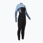 Costum de înot pentru femei O'Neill Epic 5/4 mm Chest Zip Full black/stormy palm/faded denim