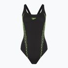 Costum de baie întreg pentru femei Speedo Panel Muscleback negru/verde