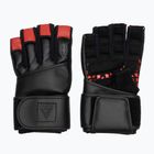 Mănuși de antrenament RDX L4 Finger Weightlifting Leather red/black