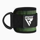 Curele cu cârlig pentru gleznă RDX A4 Ankle Straps For Gym Cable Machine army green