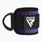 Curele cu cârlig pentru gleznă RDX A4 Ankle Straps For Gym Cable Machine purple