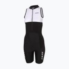 Combinezon de triatlon pentru femei ZONE3 Lava Long Distance Trisuit black/white/green