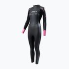 Costum de înot pentru femei ZONE3 Aspect Breaststroke 3.5 mm negru/roz