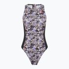 Costum de baie dintr-o singură piesă pentru femei ZONE3 Pacific Koa High Neck negru/verde