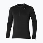 Longsleeve de alergare pentru bărbați Mizuno Impulse Core Half Zip black