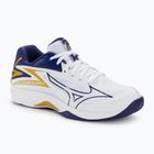 Pantofi de volei pentru bărbați Mizuno Thunder Blade Z alb / panglică albastră / aur mp