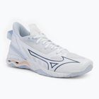 Încălțăminte de handbal pentru femei Mizuno Wave Mirage 5 white/navy peony/peach parfait