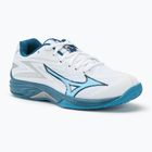 Încălțăminte de volei pentru copii Mizuno Lightning Star Z7 white/sailor blue/silver