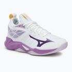 Încălțăminte de volei pentru femei Mizuno Wave Dimension white/patrician purple/quince