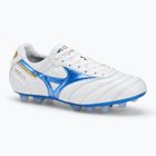 Încălțăminte de fotbal pentru bărbați Mizuno Morelia II Japan Md white/laser blue/gold