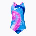 Costum de baie întreg pentru copii Nike Tie Dye Spiderback albastru NESSC719-458