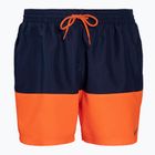 Pantaloni scurți de baie Nike Split 5" Volley pentru bărbați, albastru marin și portocaliu NESSB451-822