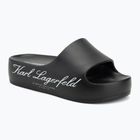 Papuci pentru femei KARL LAGERFELD Kobo II Hotel Logo black eco eva