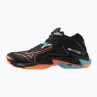 Încălțăminte de volei Mizuno Wave Lightning Z8 Mid black/neon flame/peacock blue