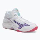 Încălțăminte de volei pentru femei Mizuno Thunder Blade Z Mid white/violet indigo/camelliaros