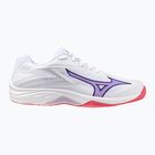 Încălțăminte de volei pentru copii  Mizuno Lightning Star Z7 white/violet indigo/camellia rose