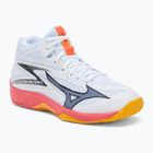 Încălțăminte de volei Mizuno Thunder Blade Z Mid white/fiery coral 2/citrus